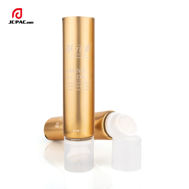120g Cosmetic Plastic Tube With Silicone Brush Aluminum Plastic Tube For Facial Cleanser Body Scrub