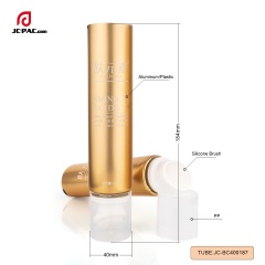 120g Cosmetic Plastic Tube With Silicone Brush Aluminum Plastic Tube For Facial Cleanser Body Scrub