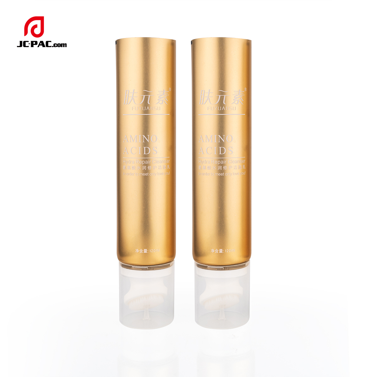 120g Cosmetic Plastic Tube With Silicone Brush Aluminum Plastic Tube For Facial Cleanser Body Scrub