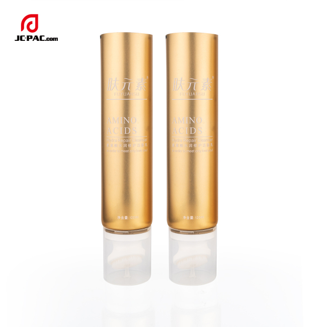 120g Cosmetic Plastic Tube With Silicone Brush Aluminum Plastic Tube For Facial Cleanser Body Scrub