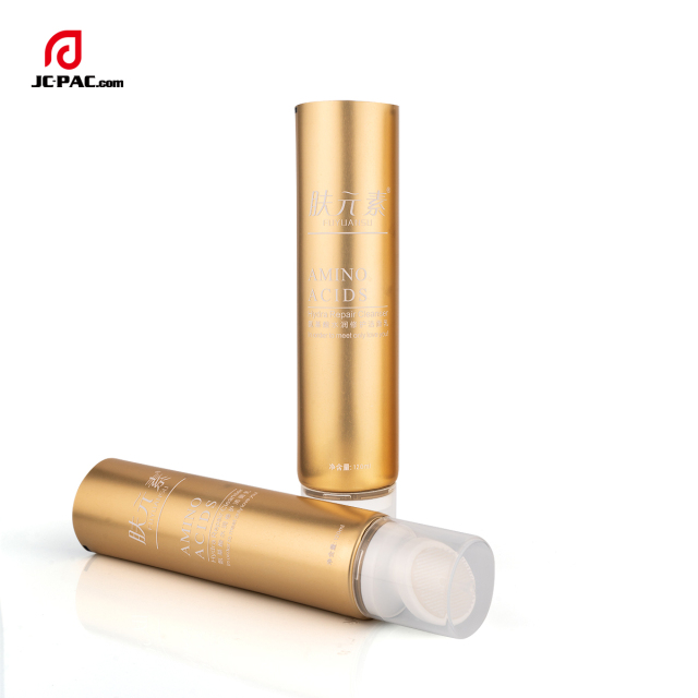 120g Cosmetic Plastic Tube With Silicone Brush Aluminum Plastic Tube For Facial Cleanser Body Scrub