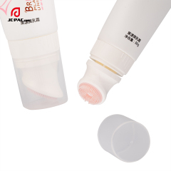 Custom Private Label 100ml 100g Variable Liquid Dispensing Massage Rubber Brush Tube For Facial Cleanser Body Scrub