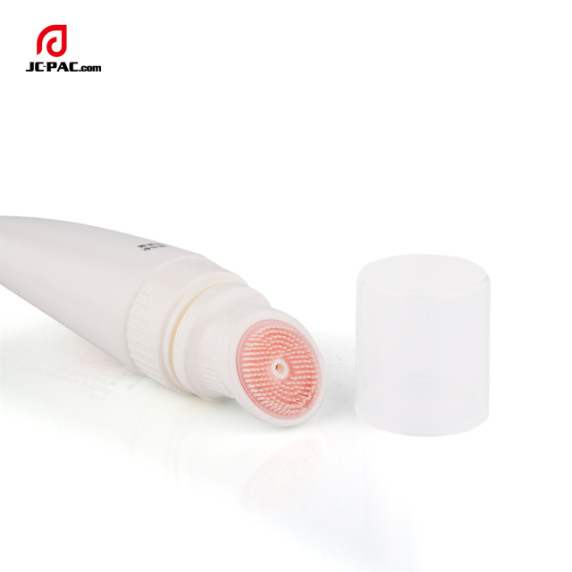 Custom Private Label 100ml 100g Variable Liquid Dispensing Massage Rubber Brush Tube For Facial Cleanser Body Scrub