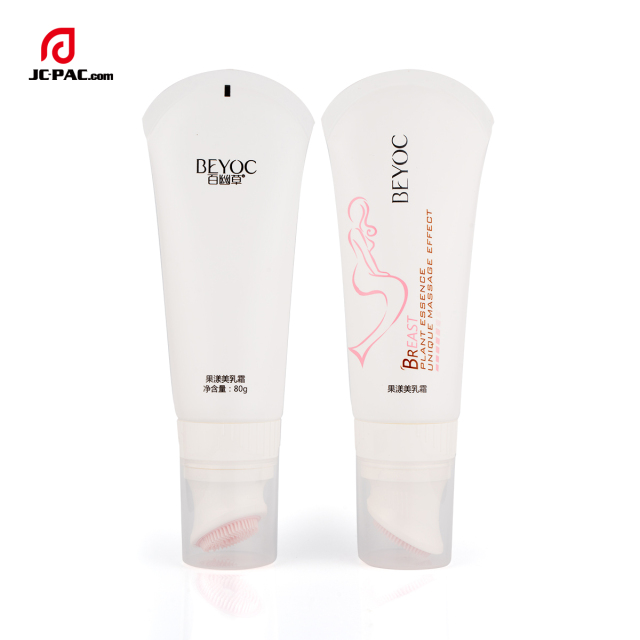 Custom Private Label 100ml 100g Variable Liquid Dispensing Massage Rubber Brush Tube For Facial Cleanser Body Scrub