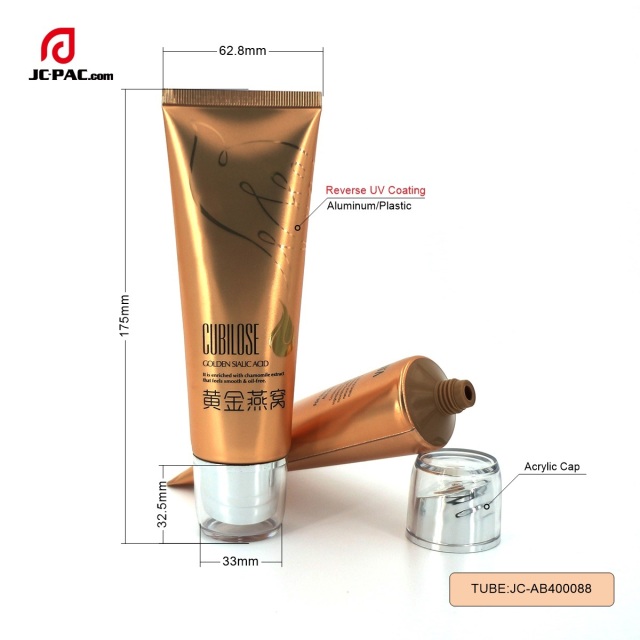 Customized Printing 80g 100g 120g ABL Plastic Cosmetics Packaging Laminated Soft Tube For Face Cream with Acrylic Cap