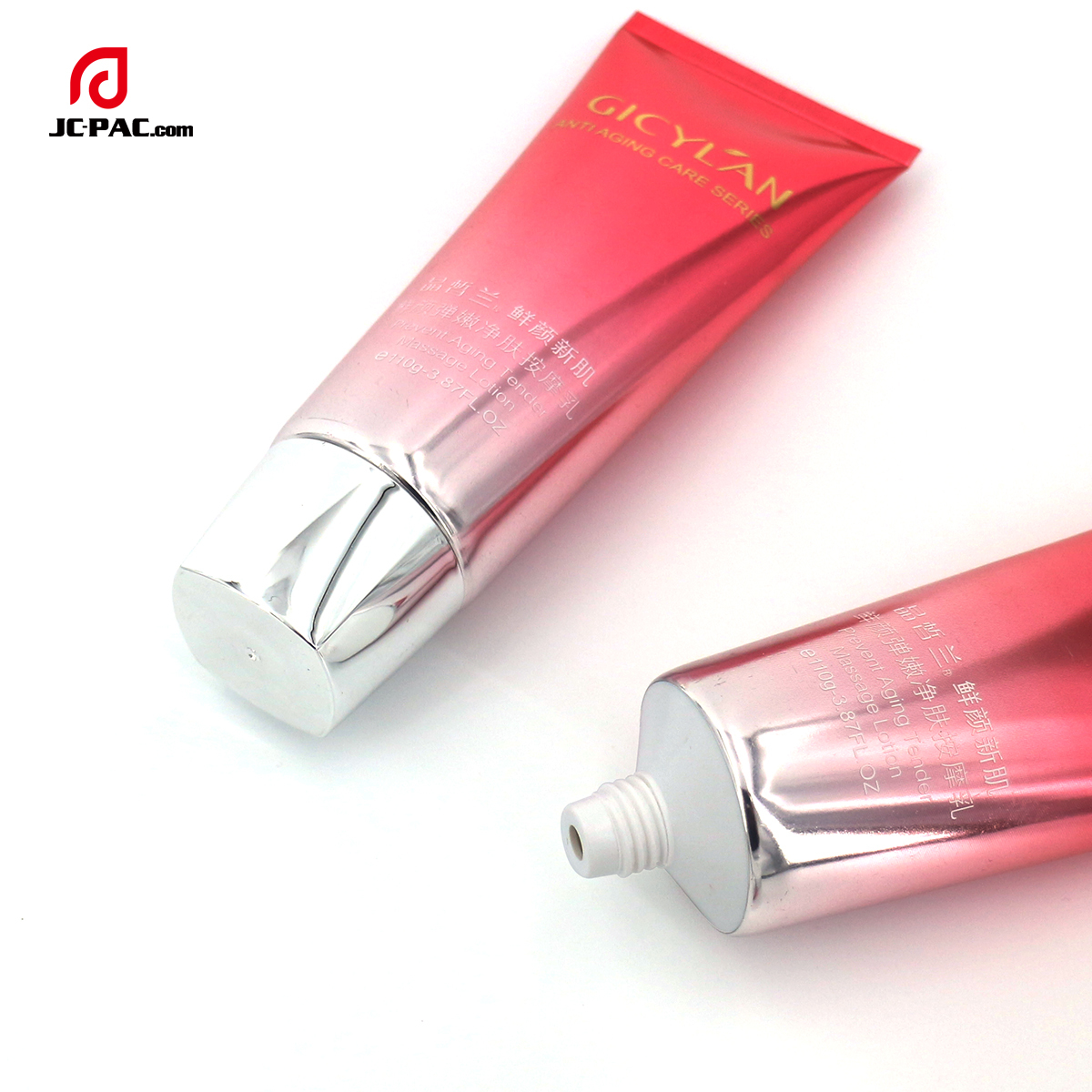 Factory Luxury Cosmetic Laminated Tube Facial Cleanser Tube Body Lotion Shampoo High Glossy Gradient Color ABL Tube with Square Cap Skin Care