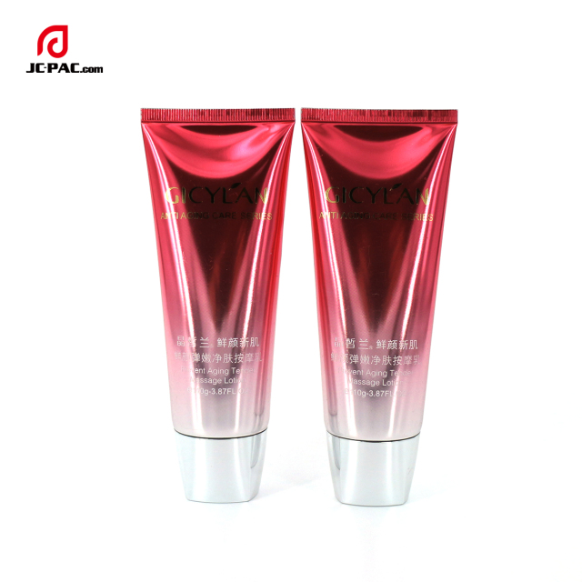 Factory Luxury Cosmetic Laminated Tube Facial Cleanser Tube Body Lotion Shampoo High Glossy Gradient Color ABL Tube with Square Cap Skin Care
