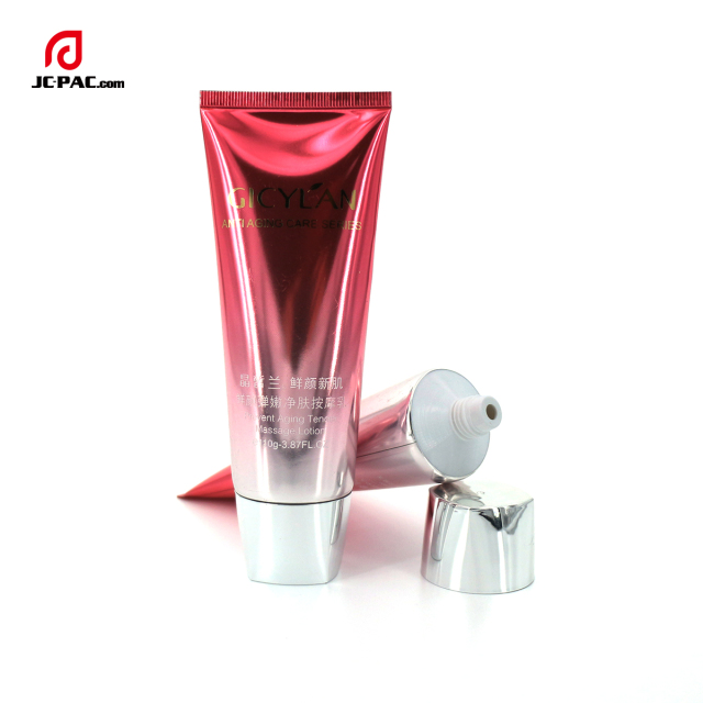 Factory Luxury Cosmetic Laminated Tube Facial Cleanser Tube Body Lotion Shampoo High Glossy Gradient Color ABL Tube with Square Cap Skin Care
