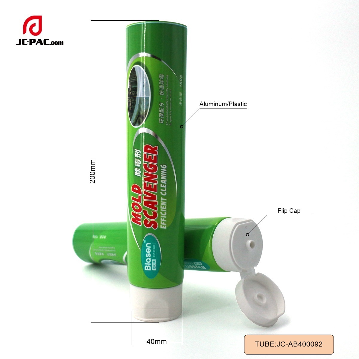 Hot Sale Household Cleaning Mildew Removal Spray Wall Mold Mildew Remover Tube Packaging