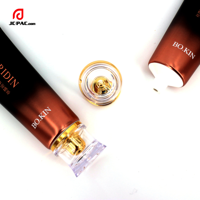 Laminated Cosmetic Tube Eco-Friendly Massage Empty Lotion Airless Tube Packaging Aluminum Plastic Tube with Acrylic Cap