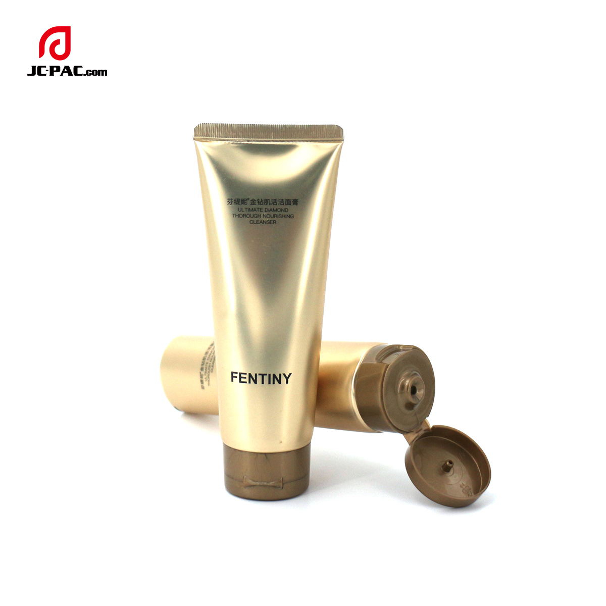 Squeeze Tubes Manufacturer Skincare Facial Cleanser Wire Drawing ABL Tube with Metal Lining Flip Top Lid Aluminum-Plastic Tube