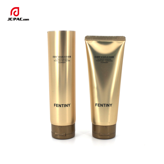 Squeeze Tubes Manufacturer Skincare Facial Cleanser Wire Drawing ABL Tube with Metal Lining Flip Top Lid Aluminum-Plastic Tube