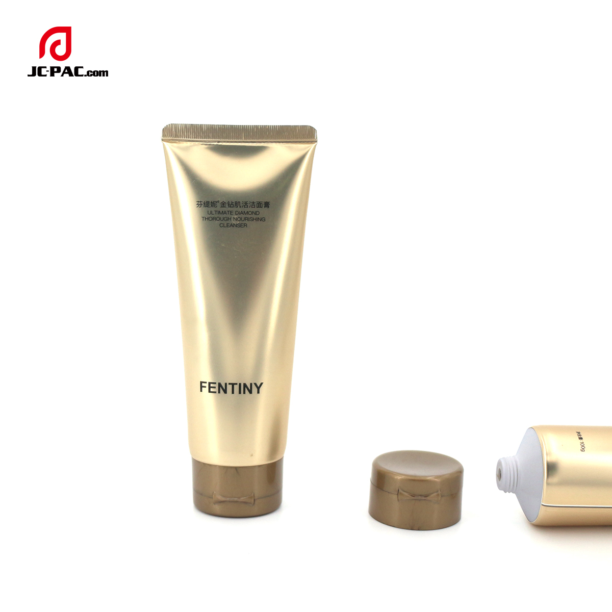 Squeeze Tubes Manufacturer Skincare Facial Cleanser Wire Drawing ABL Tube with Metal Lining Flip Top Lid Aluminum-Plastic Tube