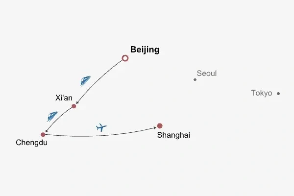 10 Days Private Tour of Beijing - Xi'an - Chengdu - Shanghai