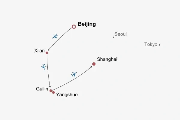 11 Days Small Group Tour of Beijing - Xi'an - Guilin - Yangshuo - Guilin - Shanghai