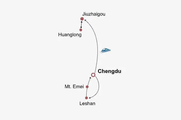 6 Days Private Tour of Chengdu - Leshan - Mt. Emei - Chengdu - Huanglong - Jiuzhaigou