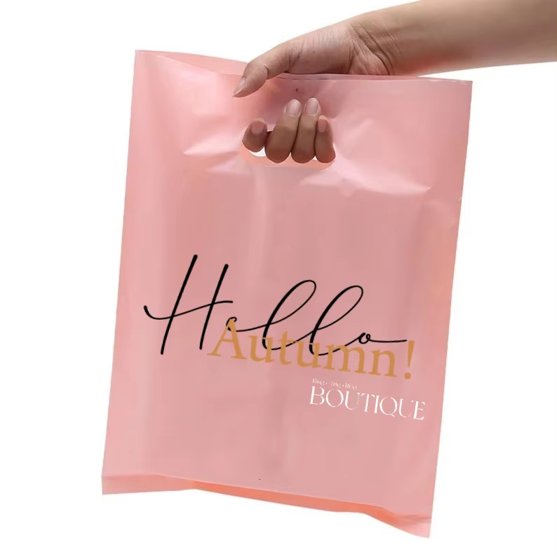 Personalized Custom Plastic Shopping Bags with Die Cut Handle Durable LDPE/HDPEP Plastic Bags for Business