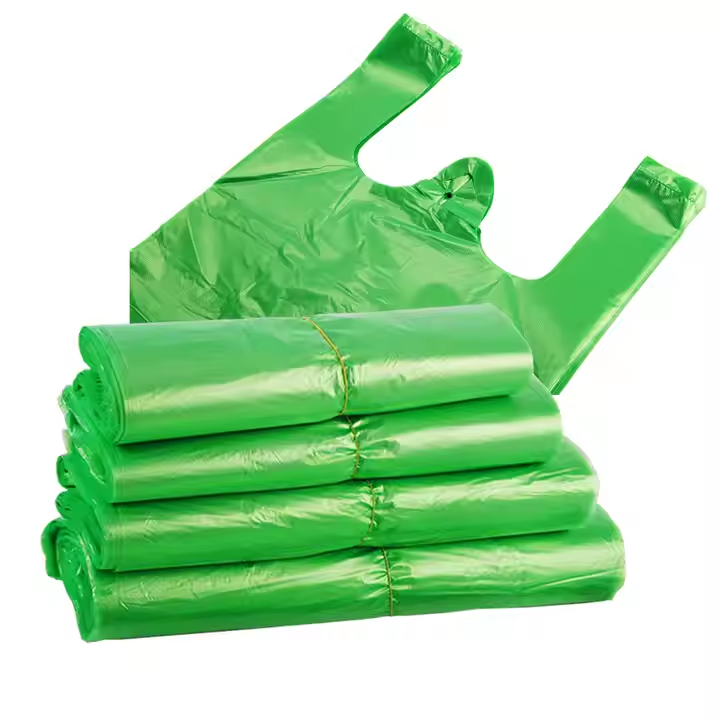 Custom Logo Disposable Shoes Clothing Plastic Shopping T-shirt Bag Plastic Vest Carrier Bags