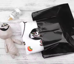 Custom Tote Plastic Shopping Bags Poly Bag Soft Loop Handles LDPE HDPE Tote Plastic Bag With Your Own Logo for Clothing
