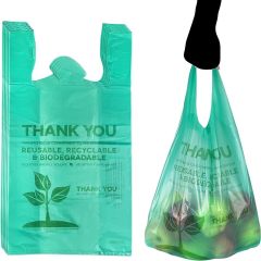 Custom Logo Disposable Shoes Clothing Plastic Shopping T-shirt Bag Plastic Vest Carrier Bags