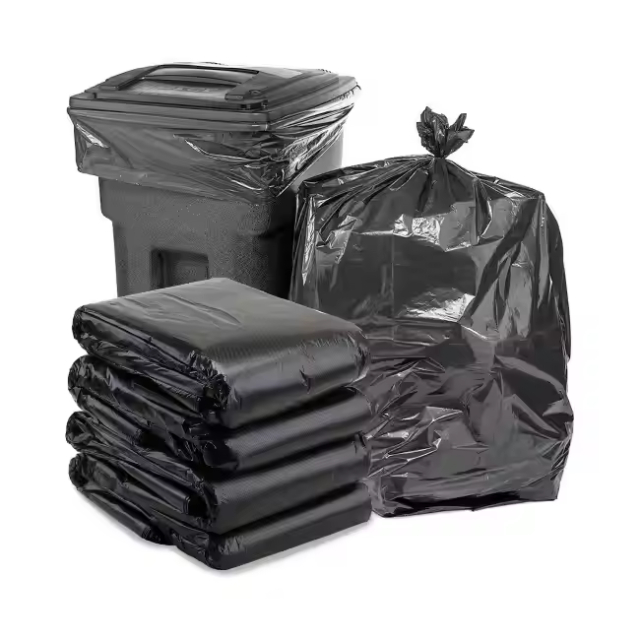 55-60 Gallon Trash Bags Heavy Duty Large Black Outdoor Trash Bags Extra Large Garbage Bags Biodegradable for Wholesale
