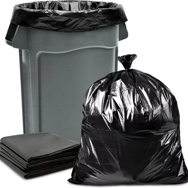 55-60 Gallon Trash Bags Heavy Duty Large Black Outdoor Trash Bags Extra Large Garbage Bags Biodegradable for Wholesale