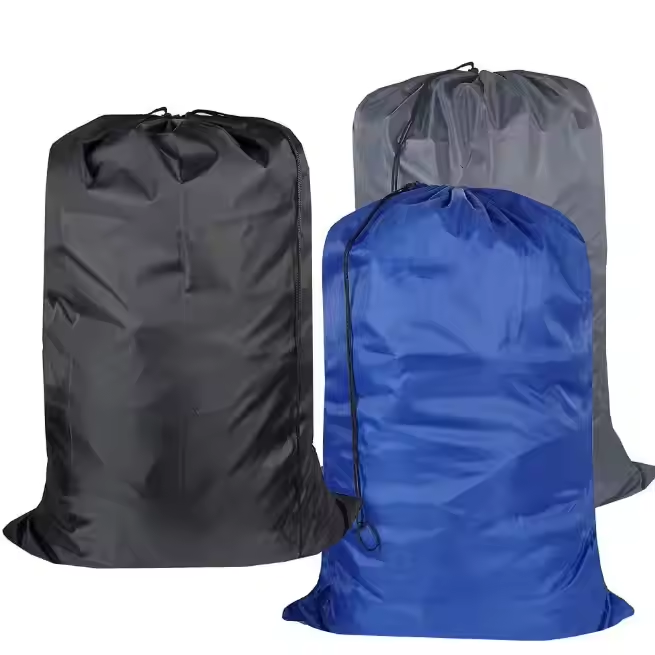 Drawstring Laundry Bag With Strap Heavy Duty Laundry Bags For Dirty Clothes Laundry Hamper Liner Basket