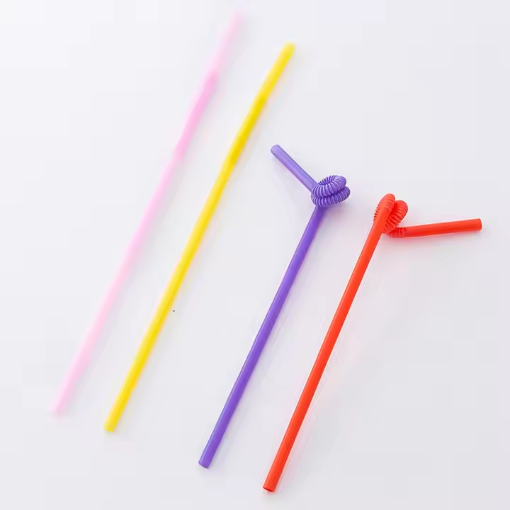 Colorful Plastic Drinking Straws Disposable Straws Bendy Flexible Plastic Straws Wholesale for Party Favor Business Kids