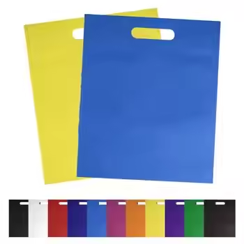 Custom Logo Wholesale Die Cut Non Woven Gift Bag Non Woven Flat Pocket Shopping Grocery Bag with Handle