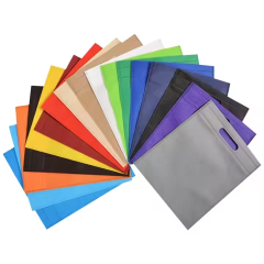 Eco-friendly Biodegradable Custom Polypropylene Die Cut Bags Non Woven Fabric Shopping Gift Bags