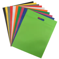 Eco-friendly Biodegradable Custom Polypropylene Die Cut Bags Non Woven Fabric Shopping Gift Bags
