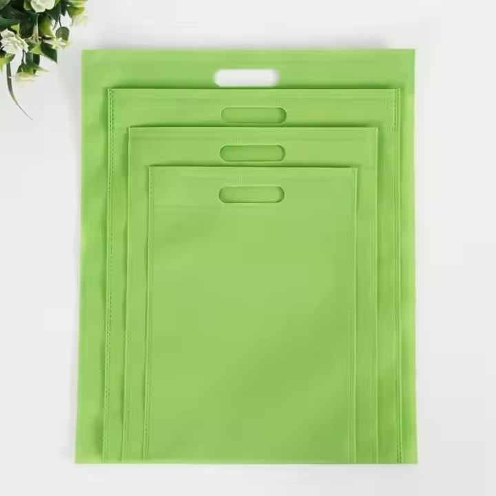 Eco-friendly Biodegradable Custom Polypropylene Die Cut Bags Non Woven Fabric Shopping Gift Bags