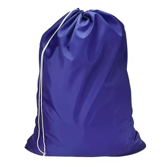 Wholesale Heavy Duty reinforce 420oxford Drawstring Washing Laundry Bag with Custom logo printed for packing Dirty Clothes