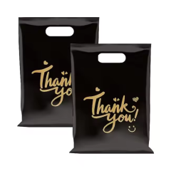 Factory Price Wholesale Die Cut Handle Bag LDPE Reusable Custom Thank You Plastic Shopping Bag for Small Business