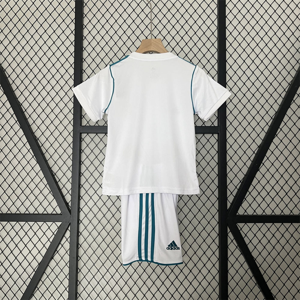 Retro Real Madrid 17/18 home jersey Kid Kits Size 16-28