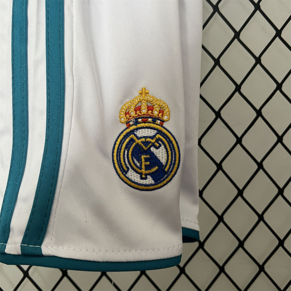 Retro Real Madrid 17/18 home jersey Kid Kits Size 16-28