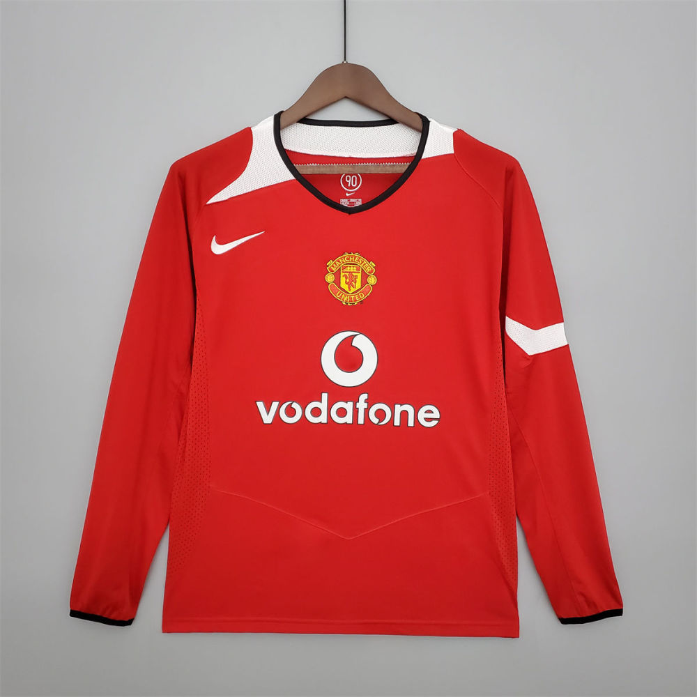 Retro Manchester United 04/06 Long Sleeve home jersey Fan Version