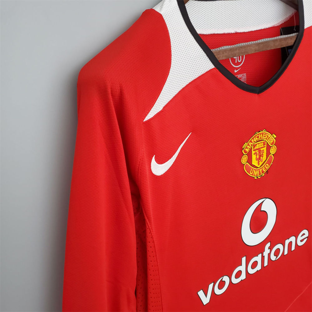 Retro Manchester United 04/06 Long Sleeve home jersey Fan Version
