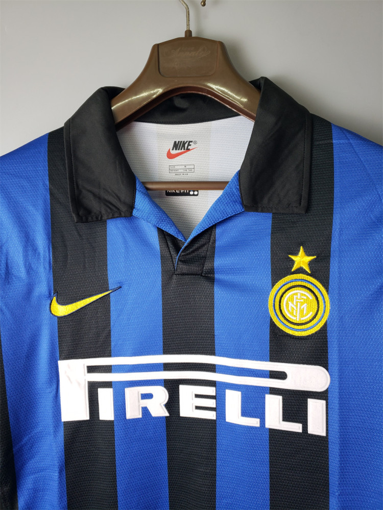Retro Inter Milan 1998 models long-sleeved retro jersey Fan Version
