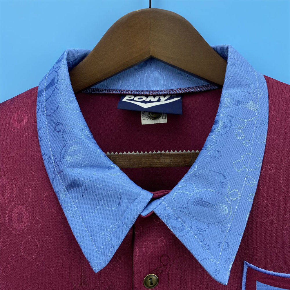 Retro West Ham United 95/97 home long sleeve jersey Fan Version