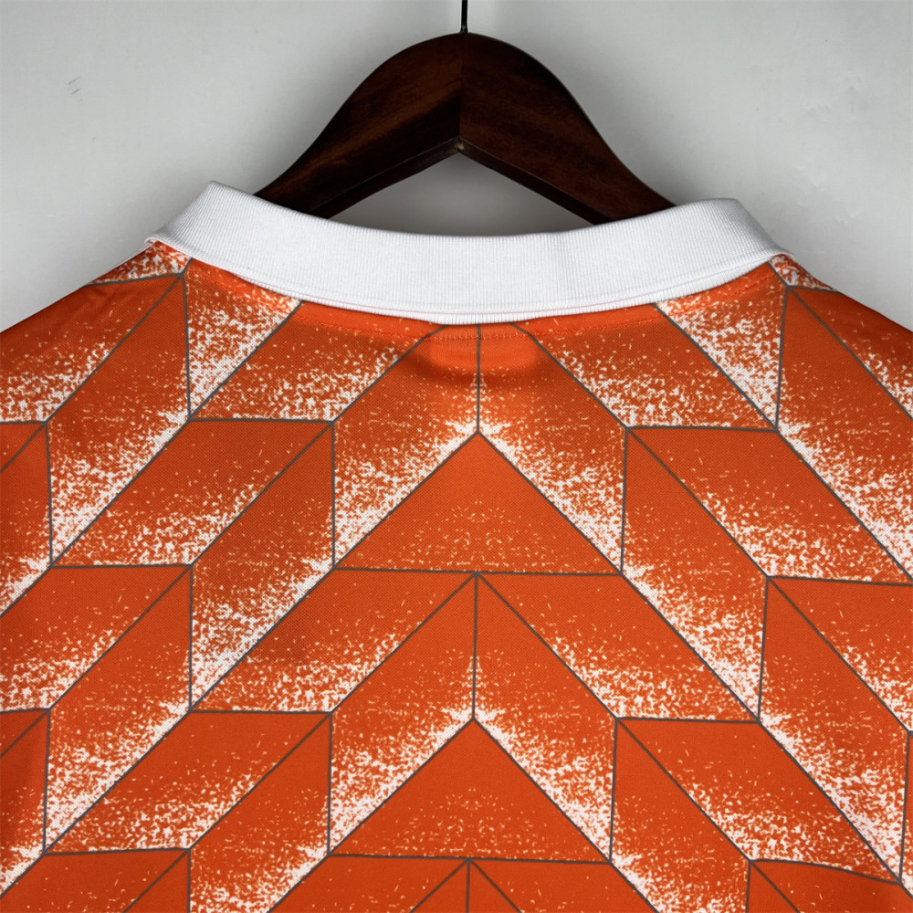 Retro Netherland 1988 Holland Home Long Sleeve jersey Fan Version