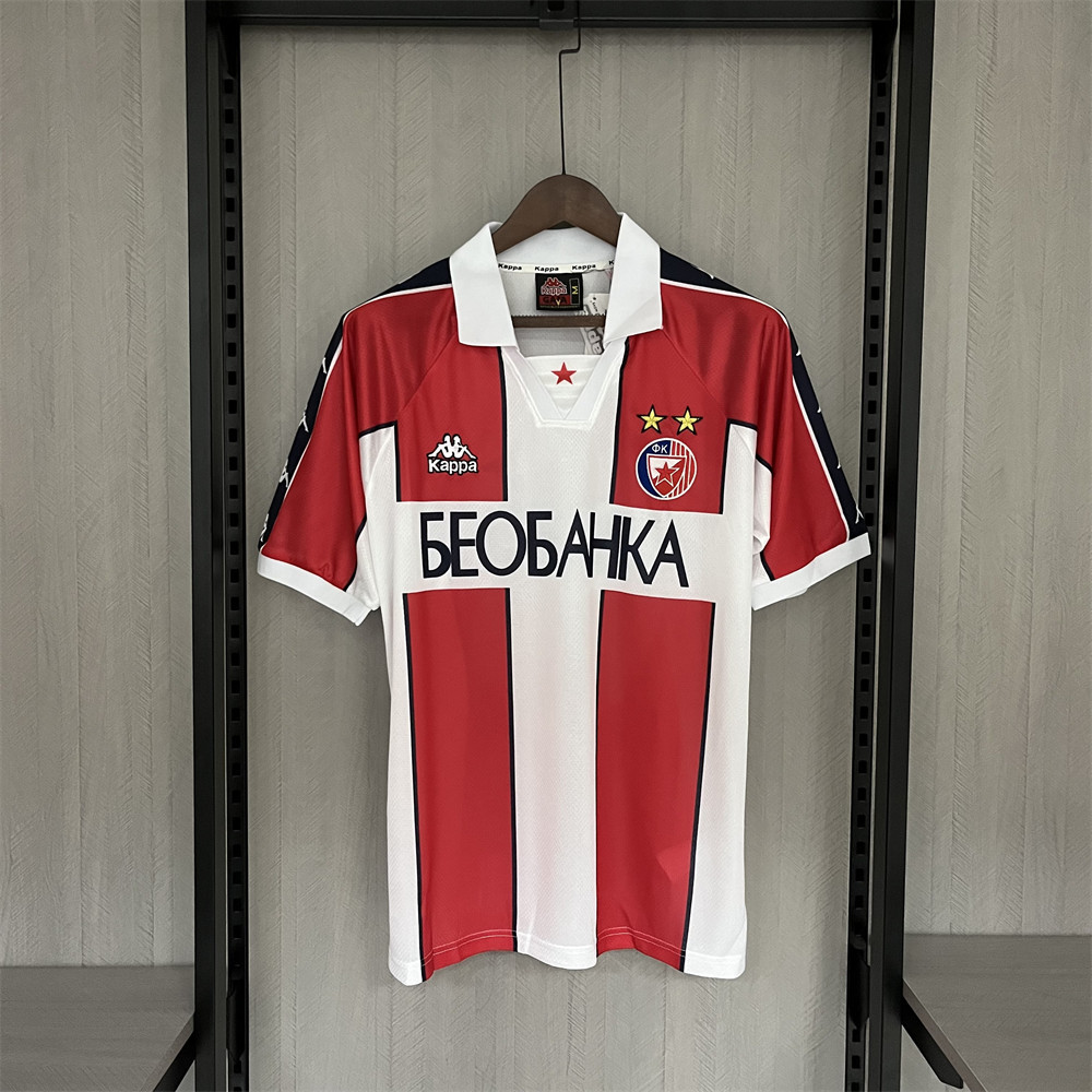 Retro Belgrade 1995/97 Red Star Home jersey Fan Version