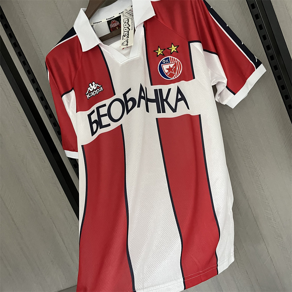 Retro Belgrade 1995/97 Red Star Home jersey Fan Version