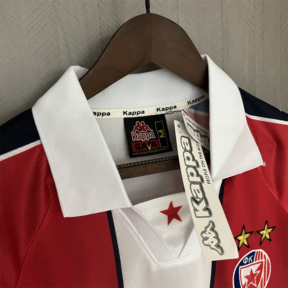 Retro Belgrade 1995/97 Red Star Home jersey Fan Version