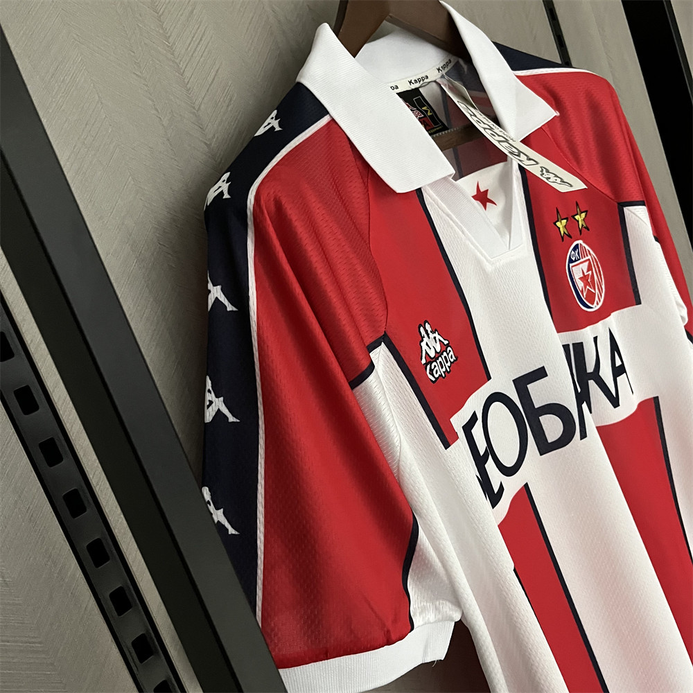 Retro Belgrade 1995/97 Red Star Home jersey Fan Version
