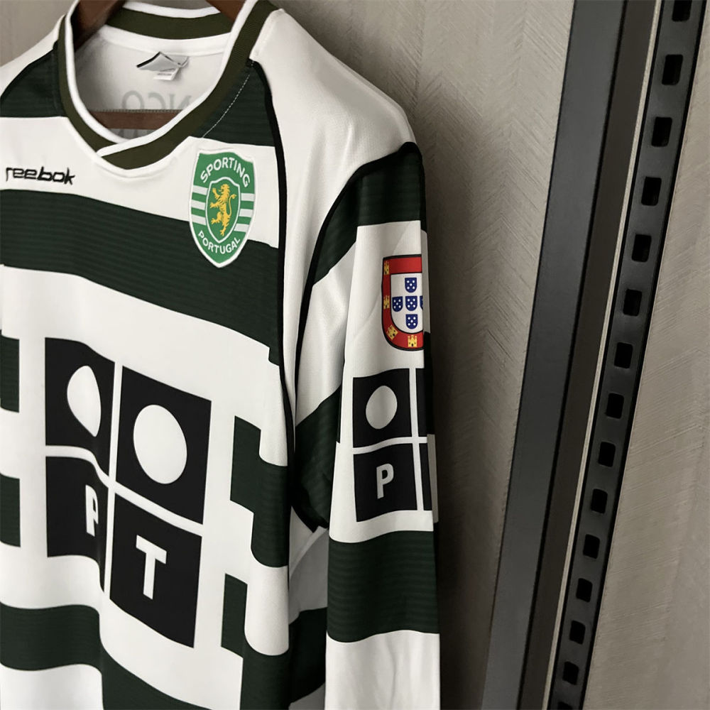 Retro Sporting Lisbon 01/03 Home Long Sleeve jersey Fan Version