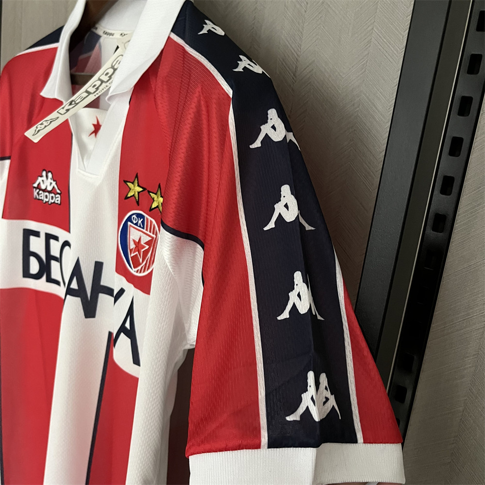 Retro Belgrade 1995/97 Red Star Home jersey Fan Version