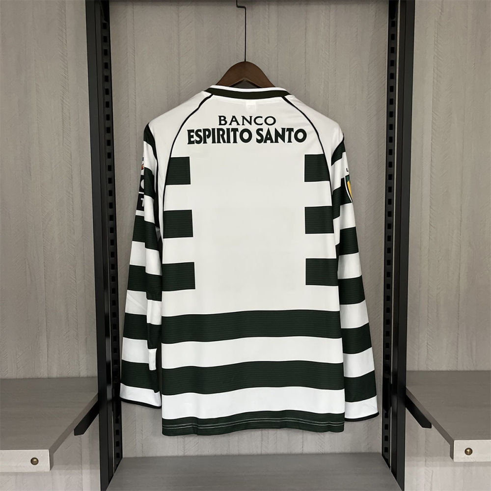 Retro Sporting Lisbon 01/03 Home Long Sleeve jersey Fan Version