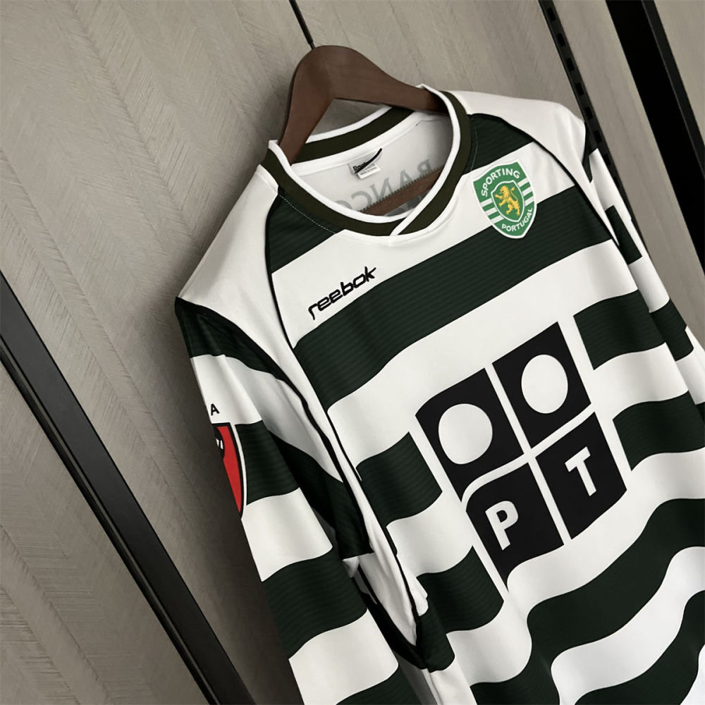 Retro Sporting Lisbon 01/03 Home Long Sleeve jersey Fan Version