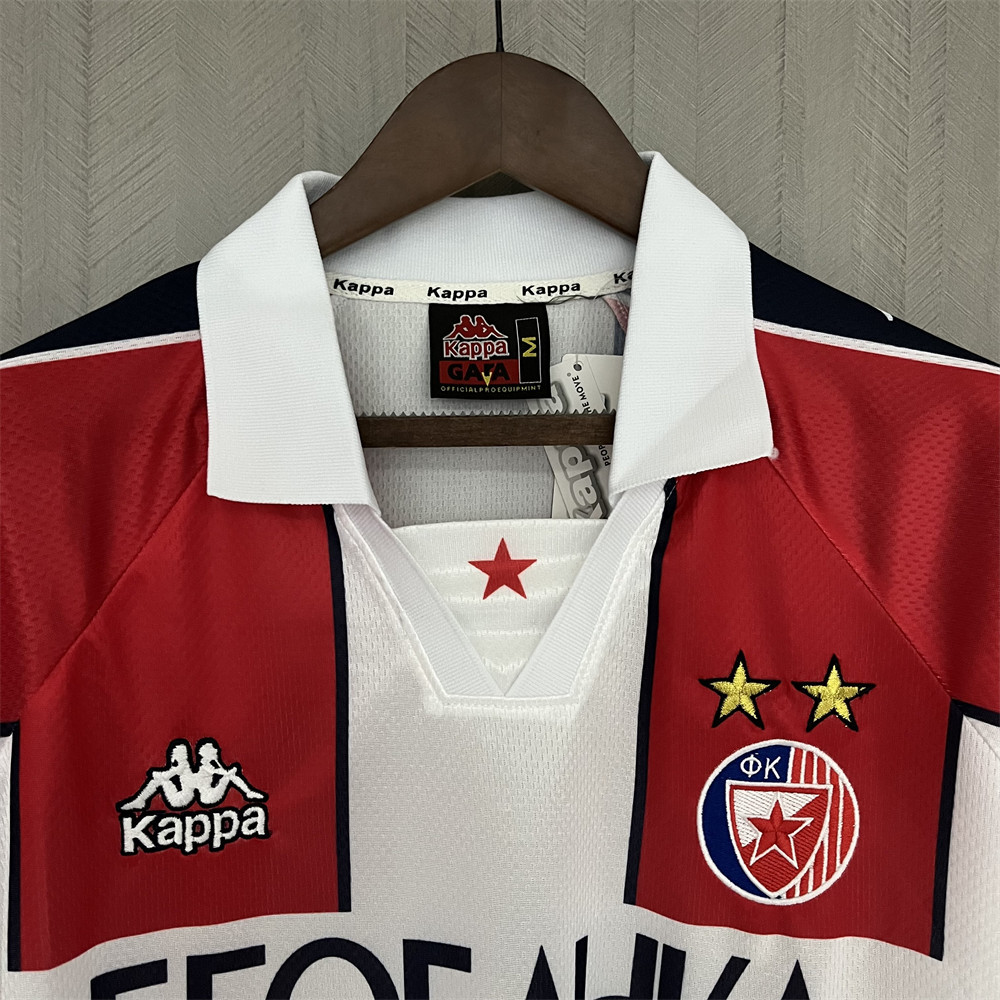 Retro Belgrade 1995/97 Red Star Home jersey Fan Version